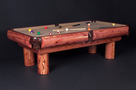Viking Log Red Cedar Billiard Table Complete Billiard Table Non-Stock - Vip Game Room