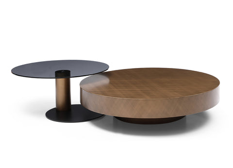 Image of Whiteline Renata Coffee Table Set CT1932-BLK/BRZ