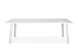 Whiteline Rio Rectangular Outdoor Dining Table DT1593-WHT - Vip Game Room