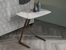 Whiteline Katy Side Table ST1879-LGRY - Vip Game Room