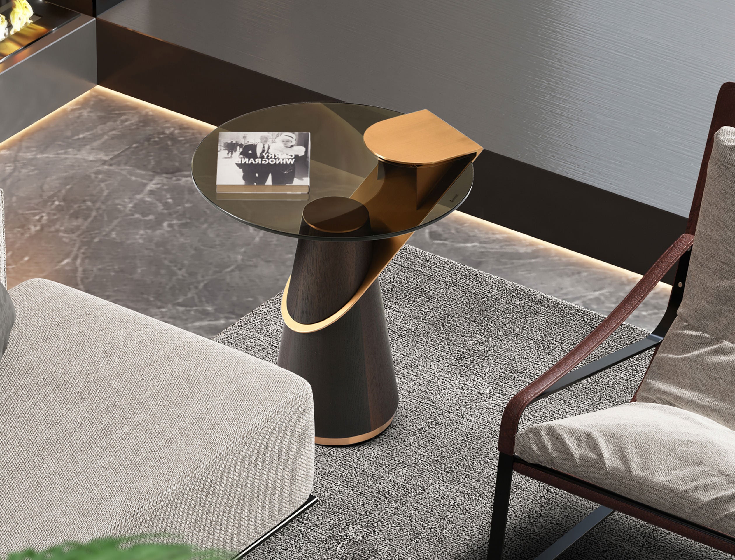 Whiteline Zaria Side Table ST1896-BLK - Vip Game Room