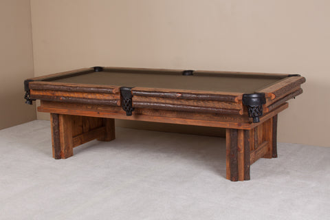 Image of Viking Log Sawtooth Hickory Billiard Table Complete Billiard Table Non-Stock