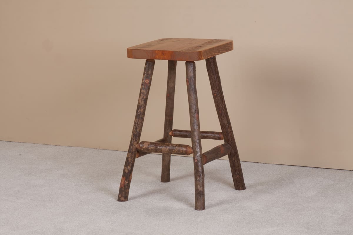 Viking Log Sawtooth Hickory Pub Stool Non-Stock - Vip Game Room