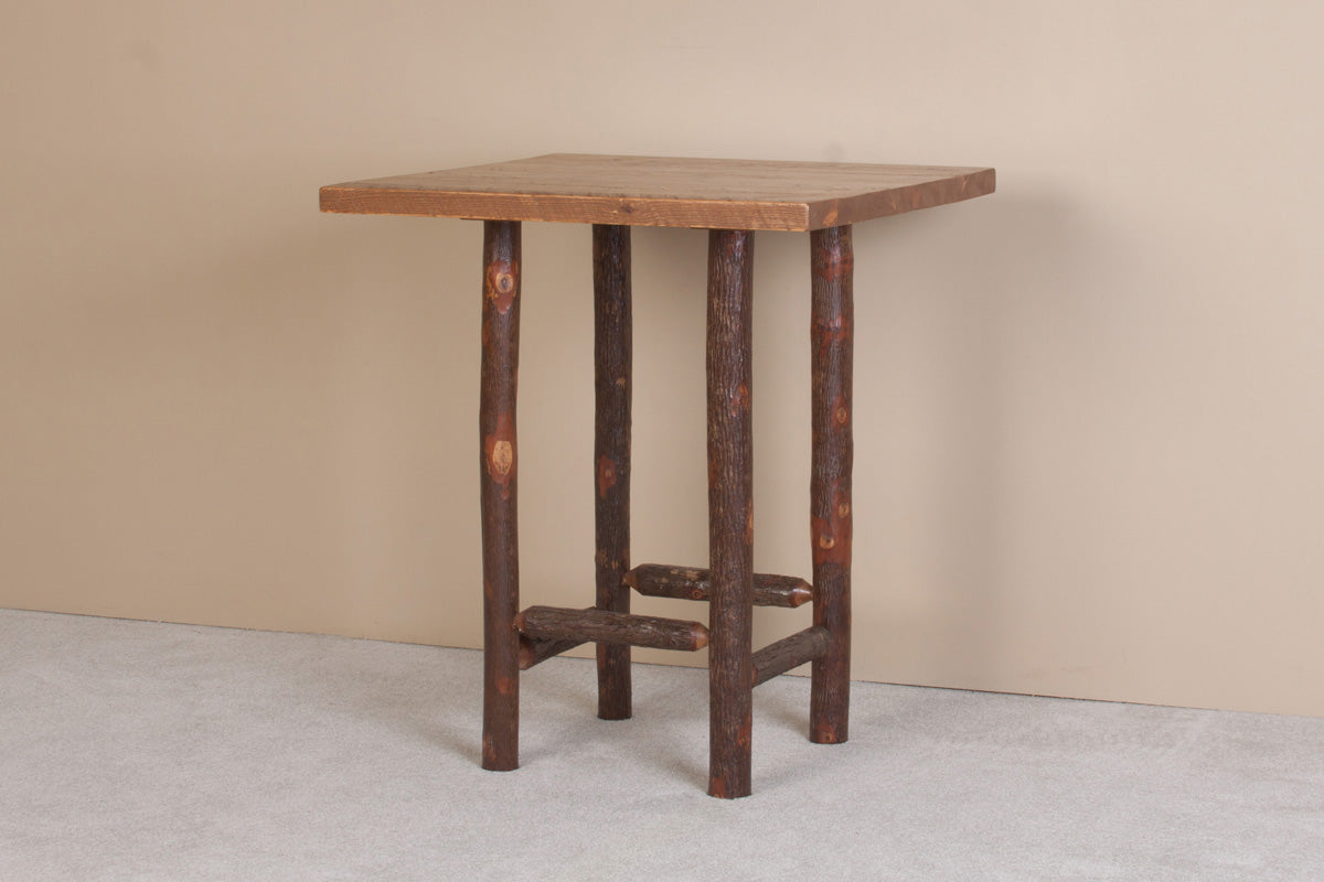 Viking Log Sawtooth Hickory Pub Table Non-Stock 42"H x 36"W x 36"D - Vip Game Room