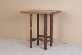 Viking Log Sawtooth Hickory Pub Table Non-Stock 42"H x 36"W x 36"D - Vip Game Room
