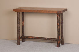 Viking Log Sawtooth Hickory Sofa Table (non-stock) 30"H x 40"W x 16"D - Vip Game Room