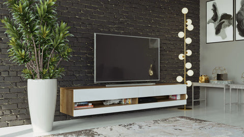 Image of Maxima House Floating TV Stand VIGO New 71 inch long with LED