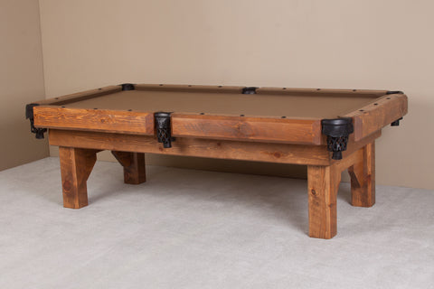 Image of Viking Log Barnwood Timber Lodge Billiard Table Complete Billiard Table Non-Stock