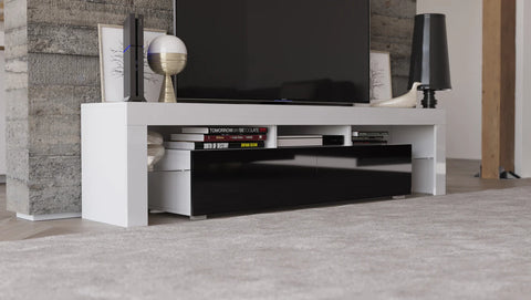 Image of Maxima House Freestanding/ Floating 74 inch TV Stand REVA II with LED