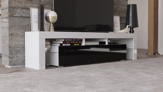 Maxima House Freestanding/ Floating 74 inch TV Stand REVA II with LED