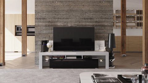 Image of Maxima House Freestanding/ Floating 74 inch TV Stand REVA II with LED