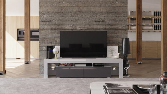 Maxima House Freestanding/ Floating 74 inch TV Stand REVA II with LED