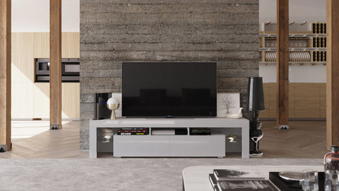 Image of Maxima House Freestanding/ Floating 74 inch TV Stand REVA II with LED