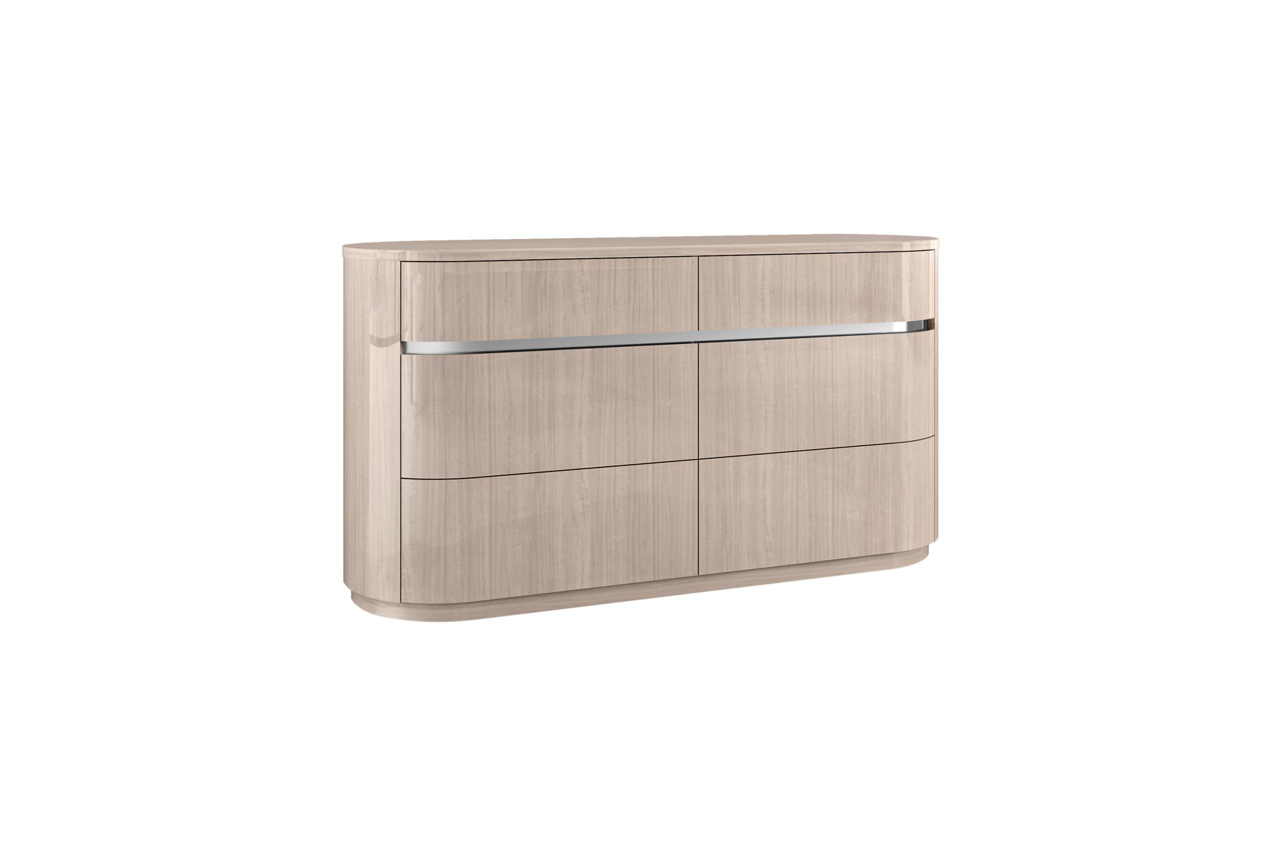 Whiteline Waves Dresser DR1753-BEI - Vip Game Room