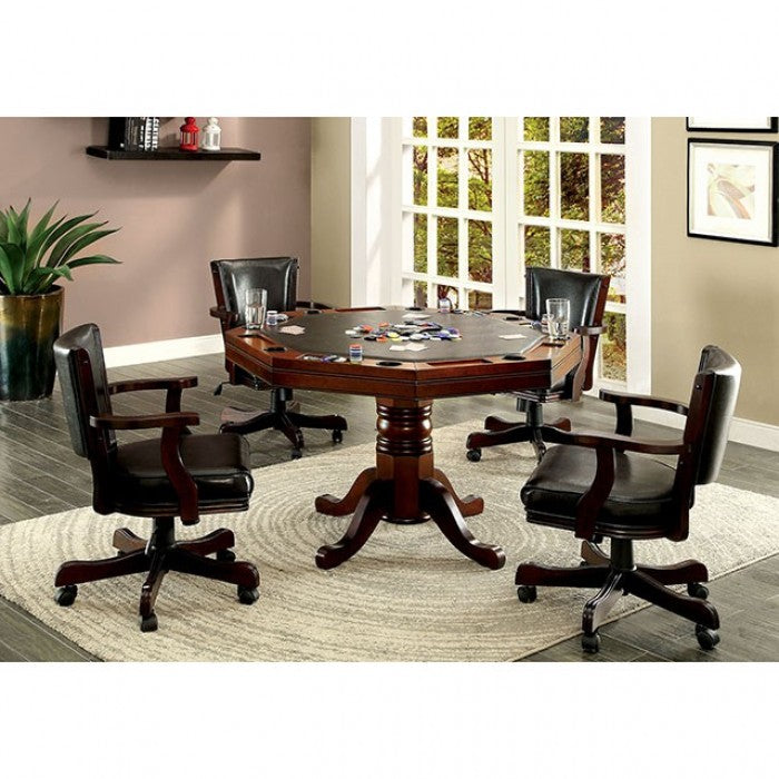 Furniture of America Spector Traditional Octagon Game Table IDF-GM339T - Vip Game Room