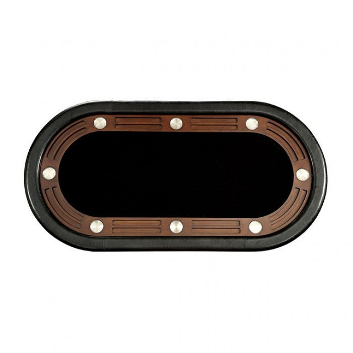 Furniture of America Dyeson Contemporary Oval Game Table - Vip Game Room