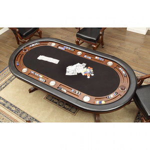 Furniture of America Dyeson Contemporary Oval Game Table