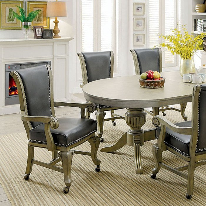 Furniture of America Dyeson Contemporary Oval Game Table - Vip Game Room