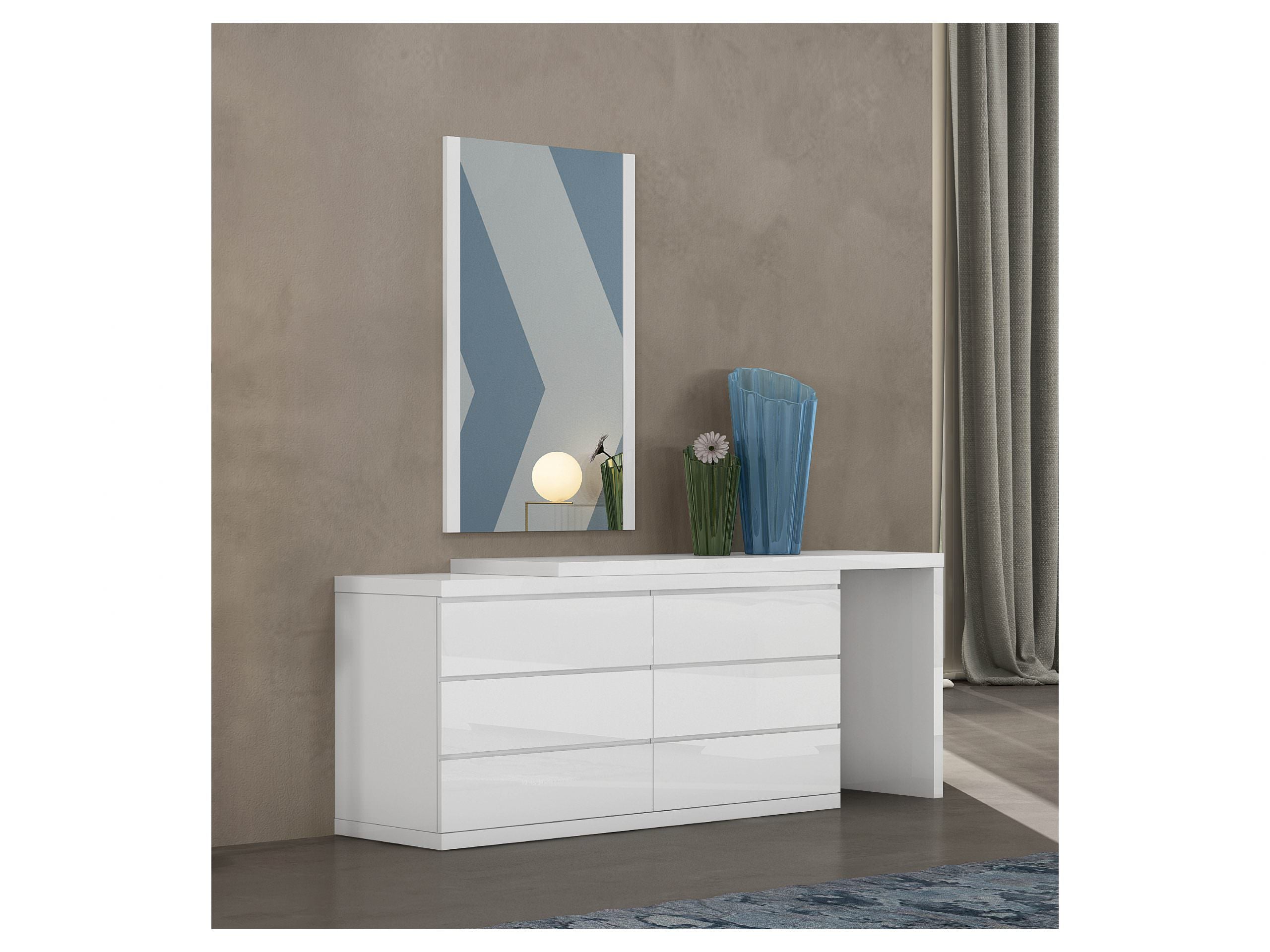 Whiteline Anna Double Dresser - Vip Game Room