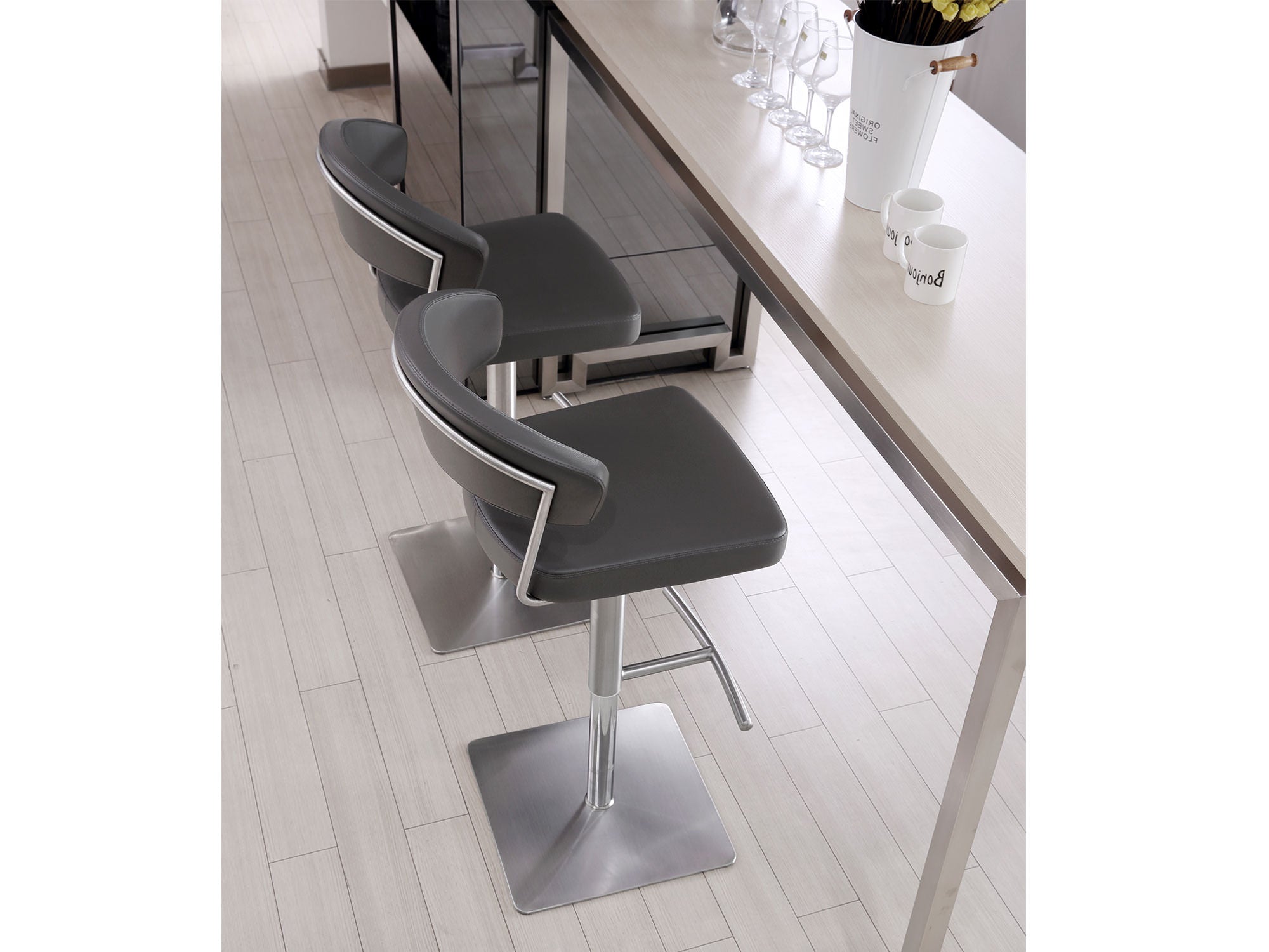Whiteline Maureen Barstool BS1623P - Vip Game Room