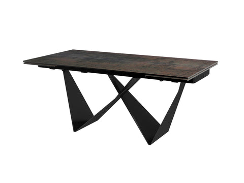 Image of Whiteline Jack Extendable Dining Table DT1635E-BLK