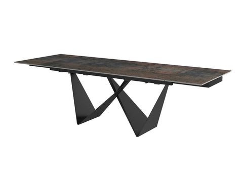 Image of Whiteline Jack Extendable Dining Table DT1635E-BLK