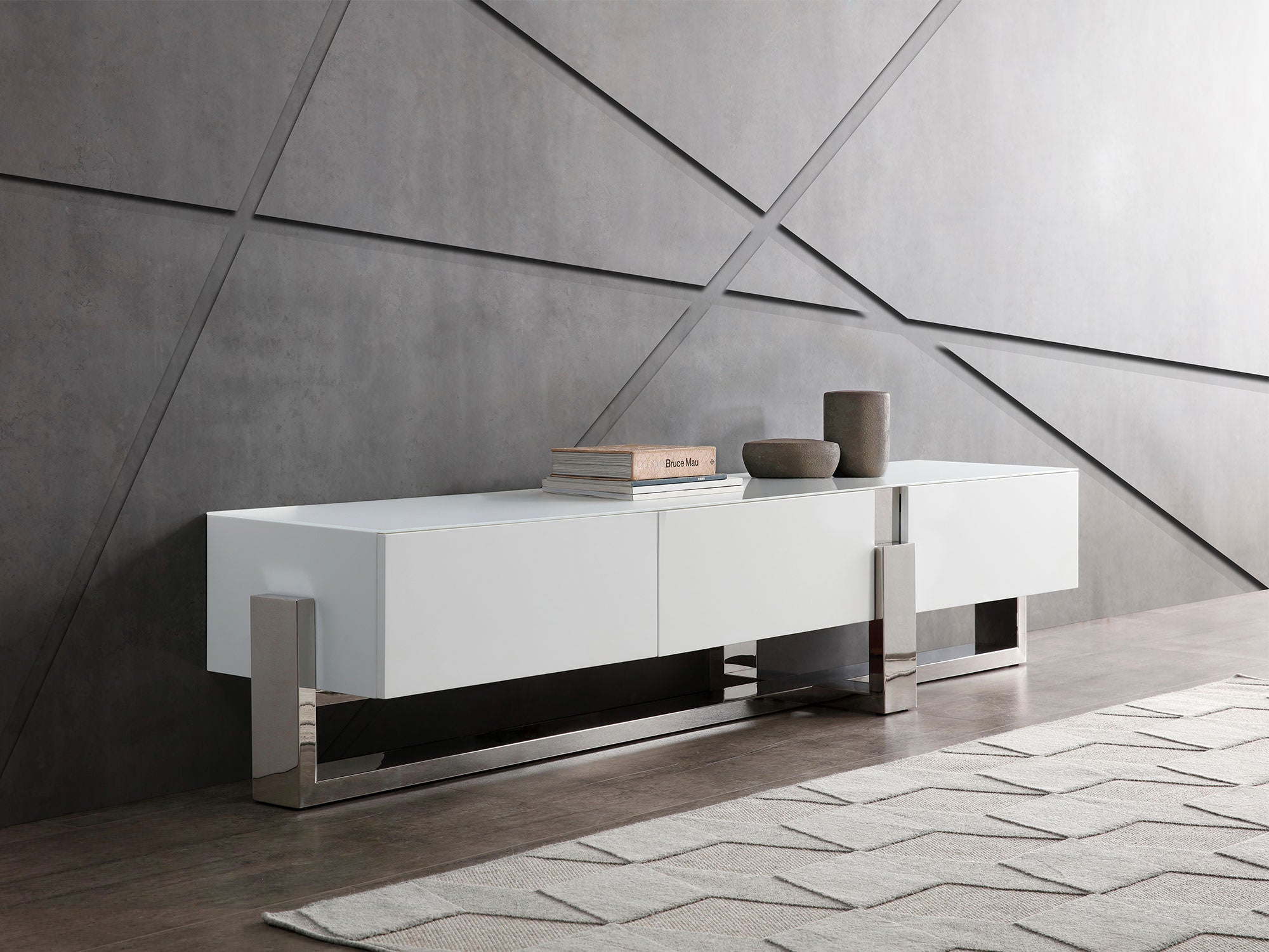 Whiteline Blake TV Unit EC1439-WHT - Vip Game Room