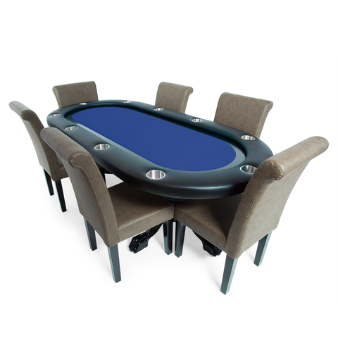 Image of BBO Elite 94" Poker Table & 6 Matching Dining Chairs