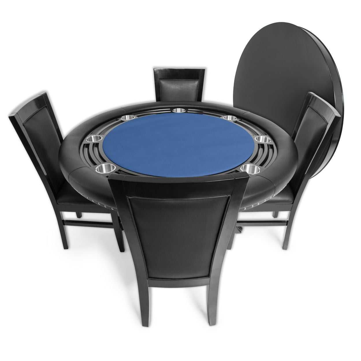 BBO Nighthawk Poker Table w/ Round Dining Top - Vip Game Room