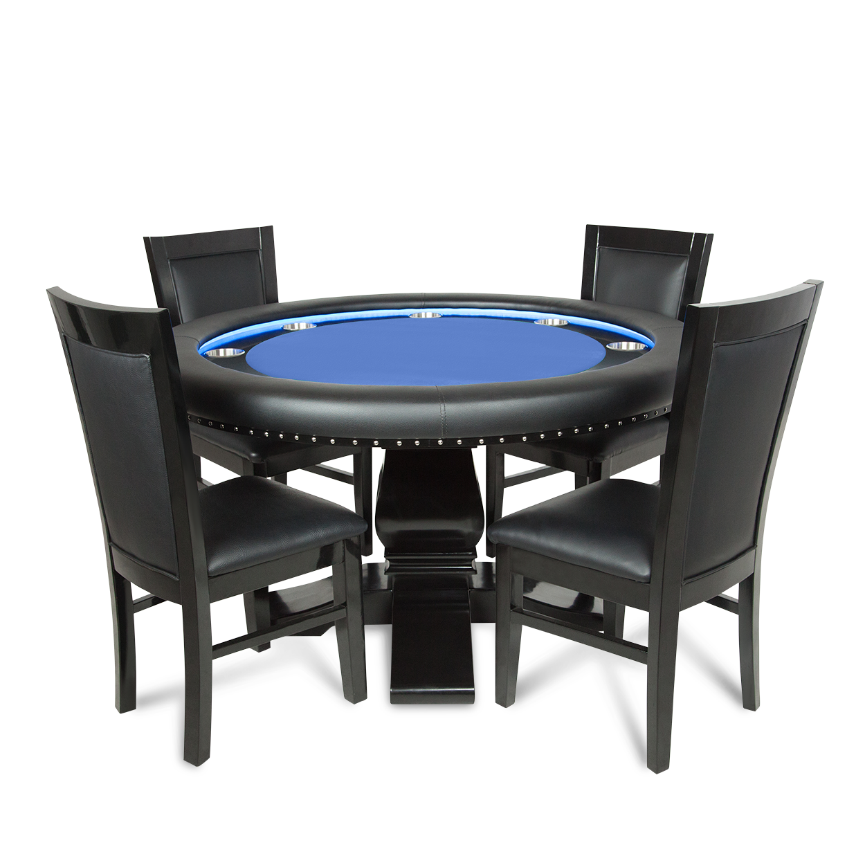 BBO Ginza LED Round Poker Table - Vip Game Room