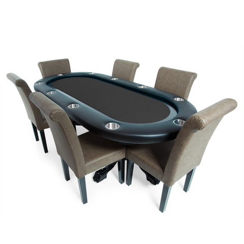 Image of BBO Elite 94" Poker Table & 6 Matching Dining Chairs