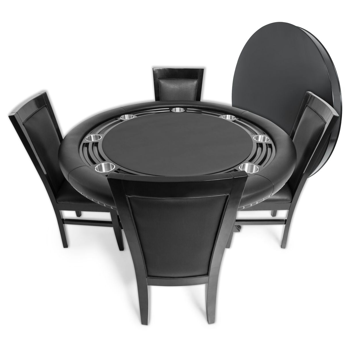 BBO Nighthawk 55" Round Poker Table w/ Chip Tray - Vip Game Room