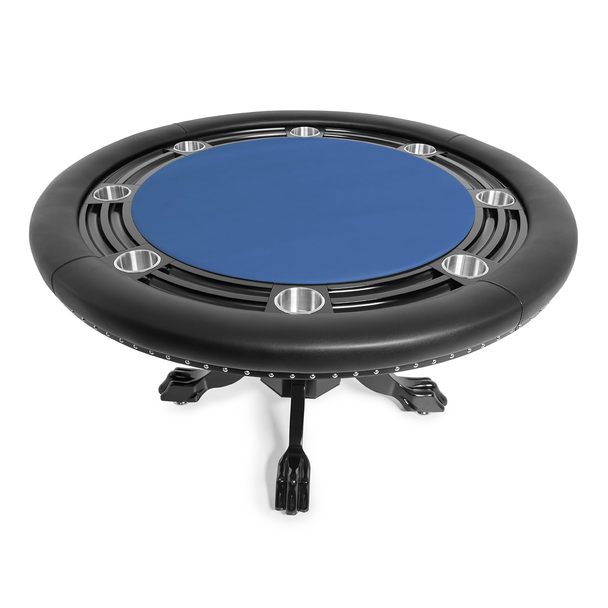 BBO Nighthawk 55" Round Poker Table w/ Chip Tray - Vip Game Room