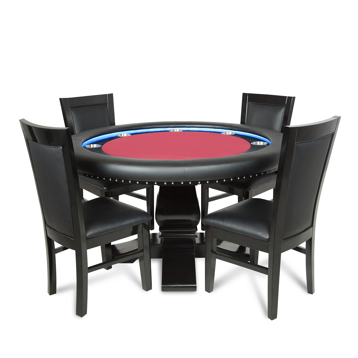 BBO Ginza LED Round Poker Table - Vip Game Room