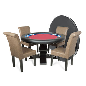 BBO Ginza LED Round Poker Table with Round Dining Table