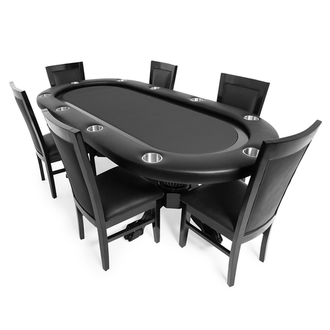 Image of BBO Elite 94" Poker Table & 6 Matching Dining Chairs