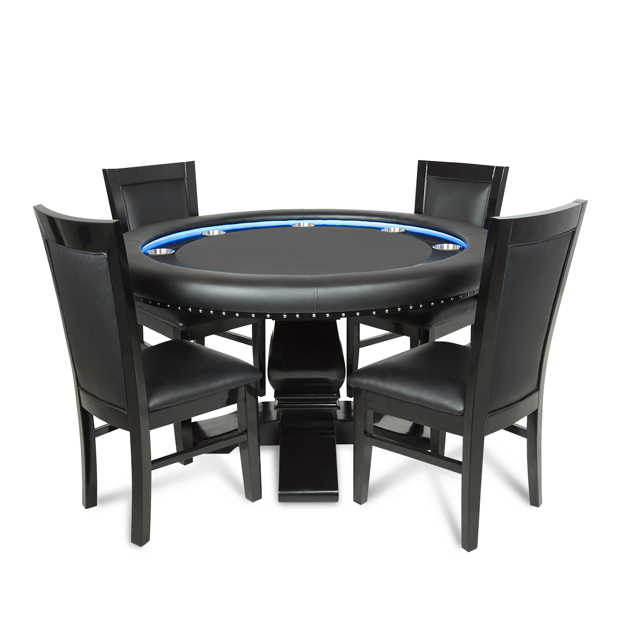BBO Ginza LED Round Poker Table - Vip Game Room