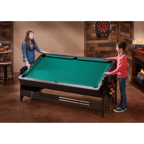 Fat Cat Original 3-in-1 7' Pockey Multi-Game Table Green - Vip Game Room