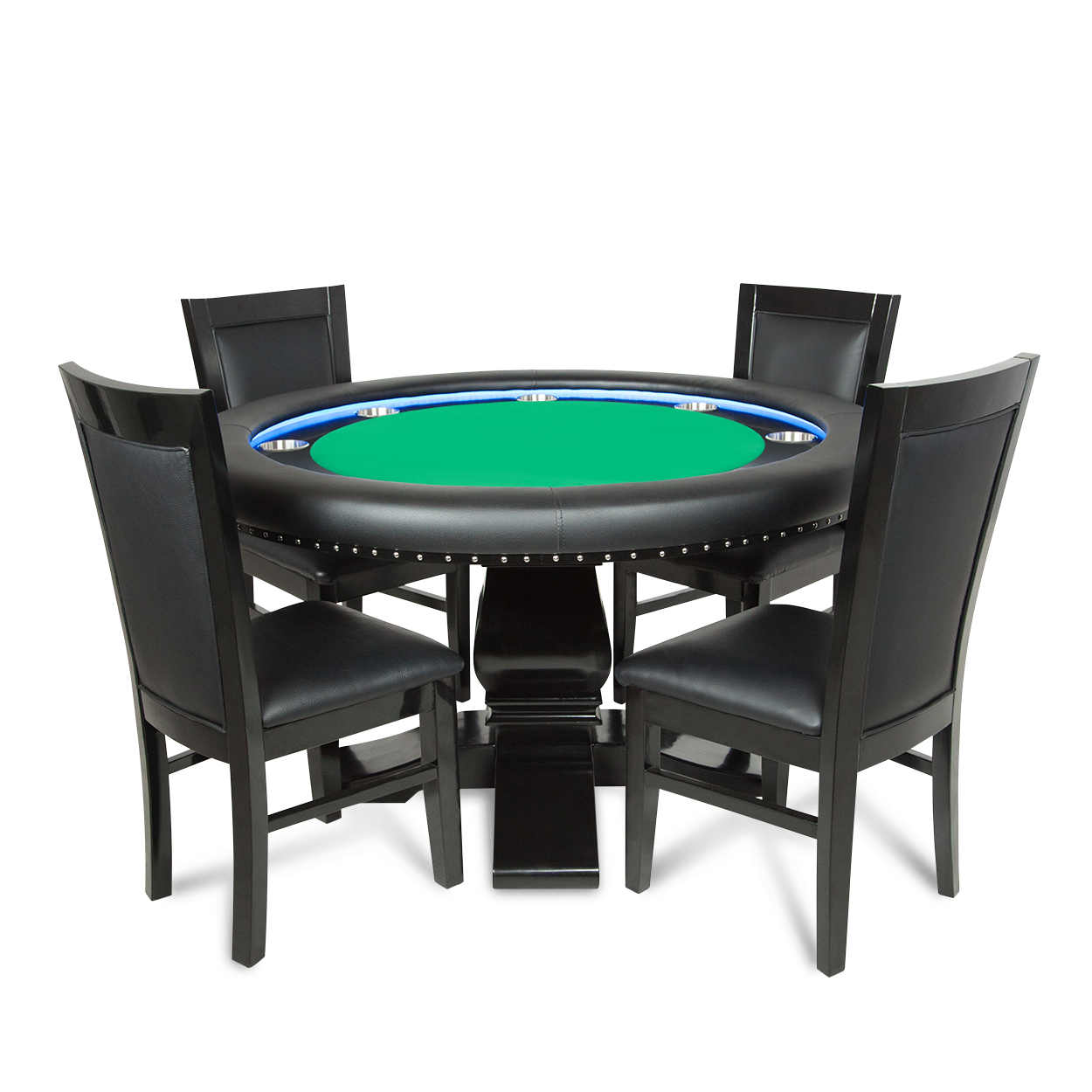 BBO Ginza LED Round Poker Table - Vip Game Room