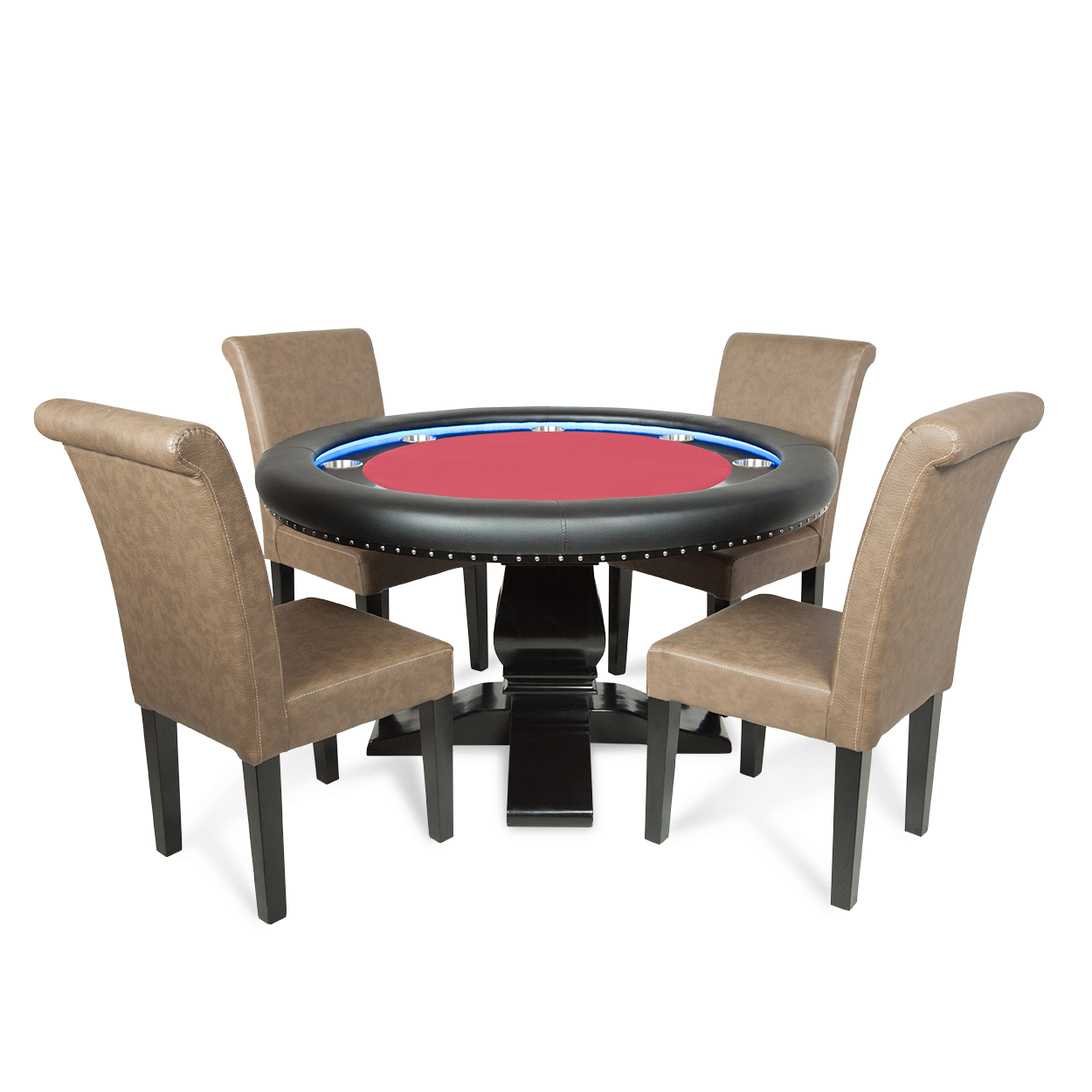 BBO Ginza LED Round Poker Table - Vip Game Room