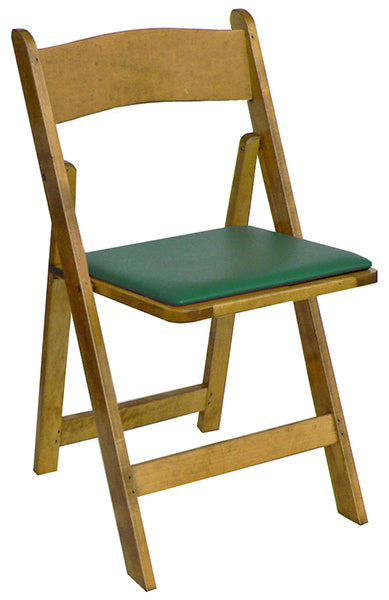 Kestell Wooden Folding Chairs -Seat Pad 1/2" #210T - Vip Game Room