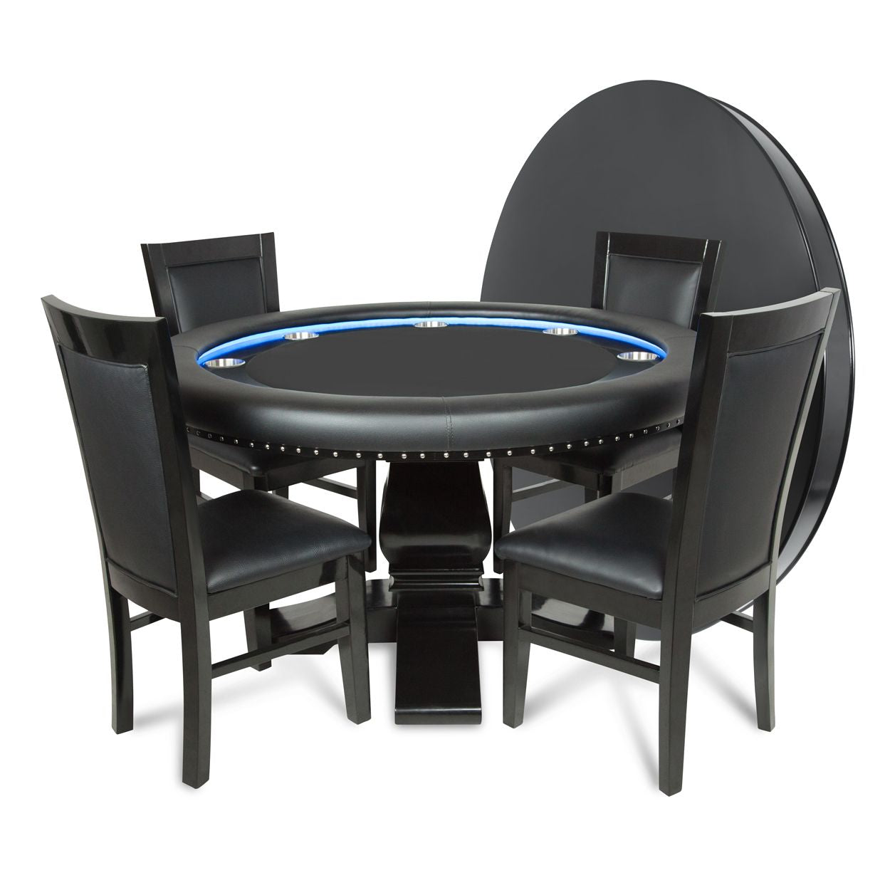 BBO Ginza LED Round Poker Table - Vip Game Room