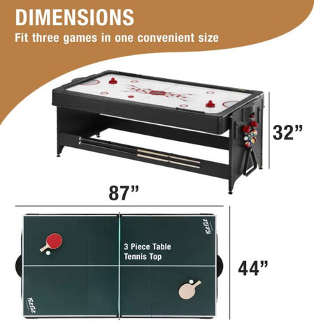 Image of Fat Cat Original 3-in-1 7' Pockey Multi-Game Table Tan