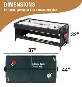 Fat Cat Original 3-in-1 7' Pockey Multi-Game Table Tan