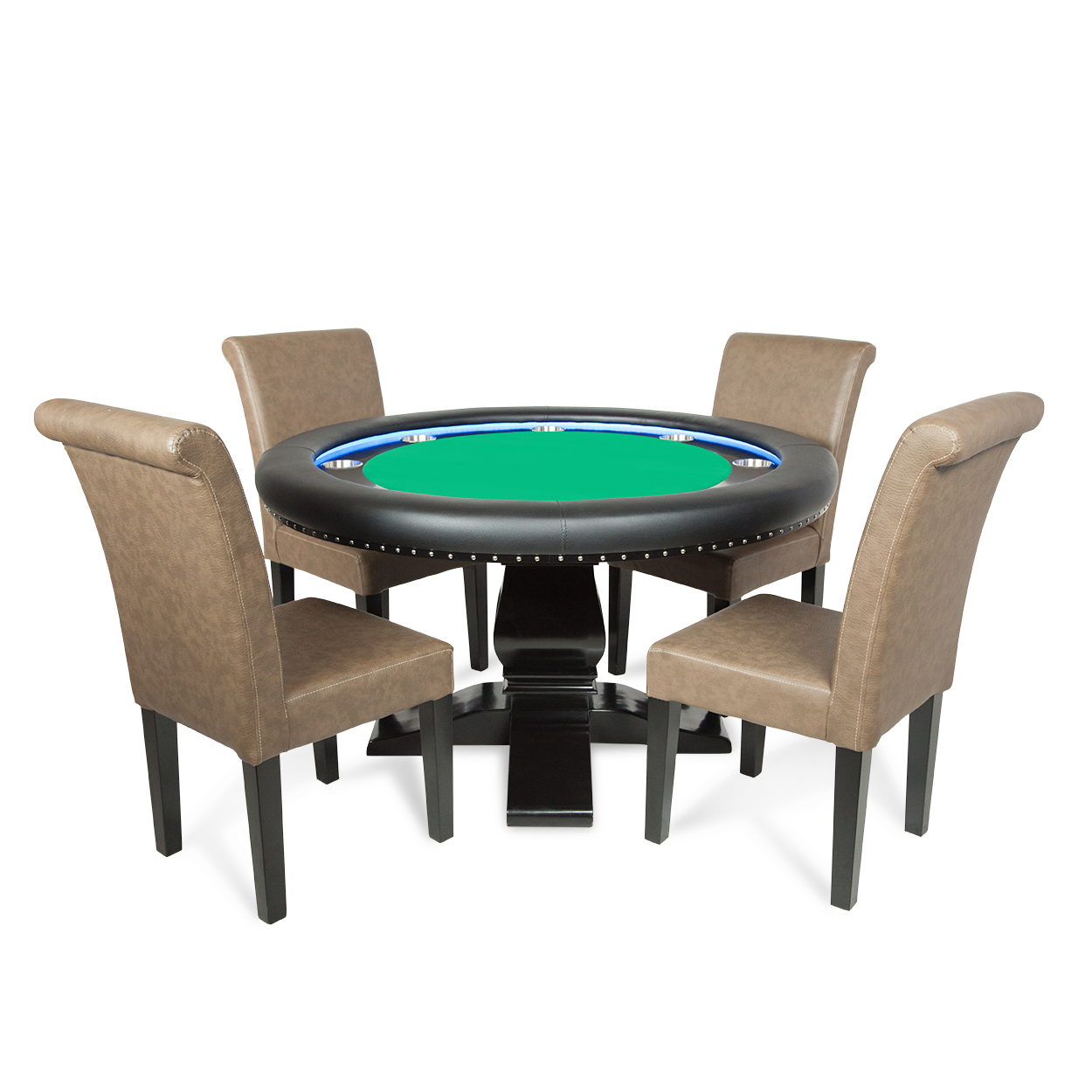 BBO Ginza LED Round Poker Table - Vip Game Room