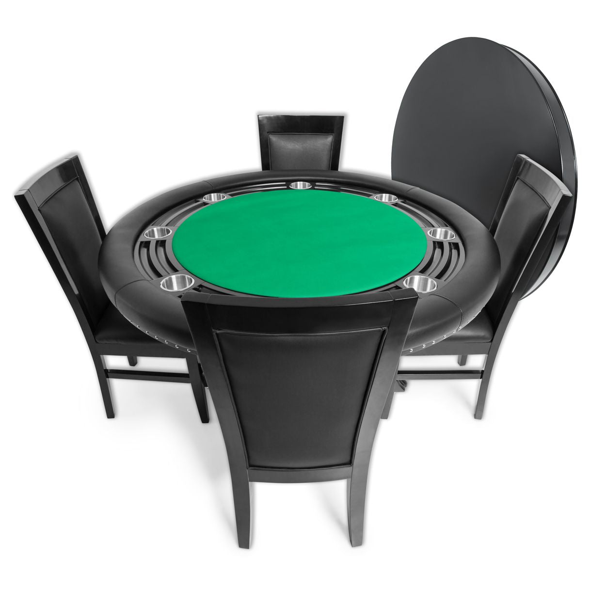 BBO Nighthawk 55" Round Poker Table w/ Chip Tray - Vip Game Room