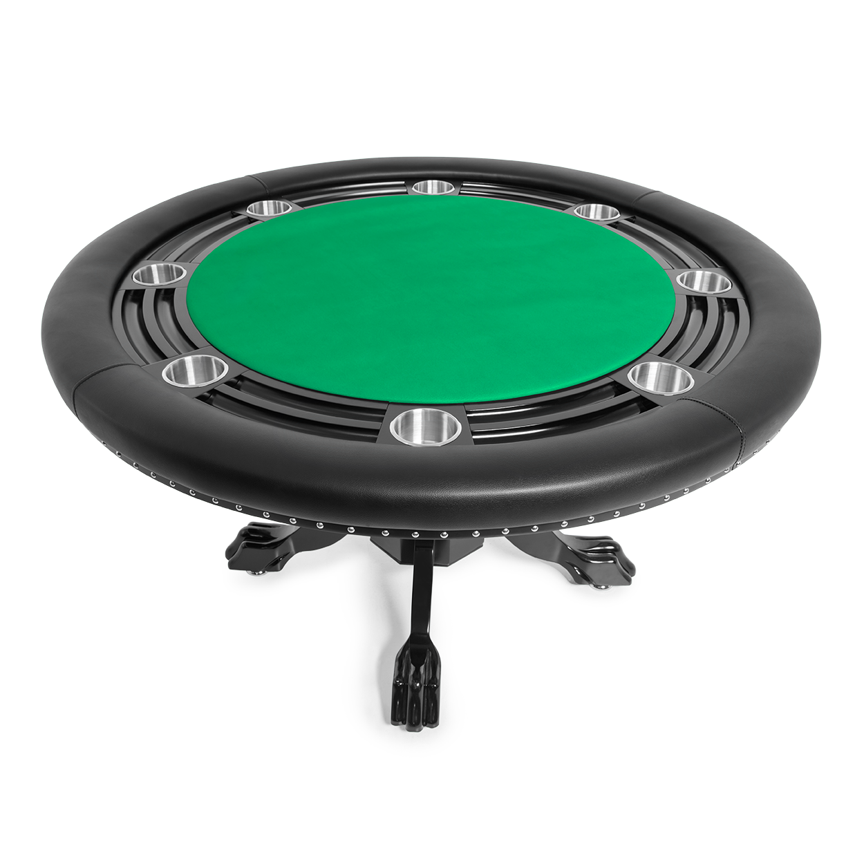 BBO Nighthawk 55" Round Poker Table w/ Chip Tray - Vip Game Room